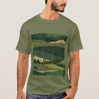 Camiseta Design abstrato, temático da natureza