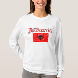 Camiseta Design albanês da bandeira