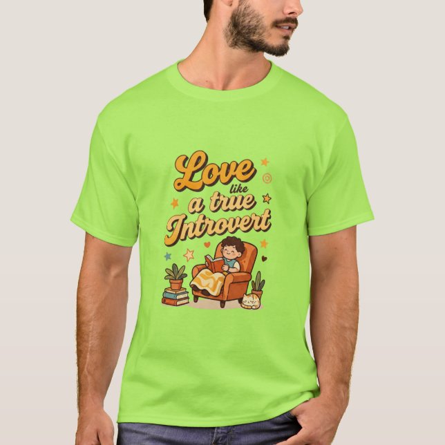 Camiseta Design Amar Como um Verdadeiro Introvertido (Frente)