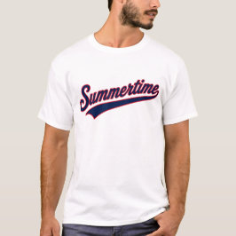 Camiseta Design Americano de Roteiro Retro de Verão