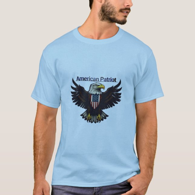Camiseta design "Americano patriota baluarte" (Frente)