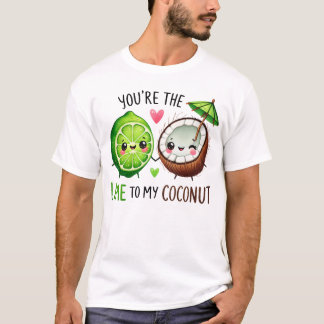 Camiseta Design Amigável de Lima e Coco Fofo