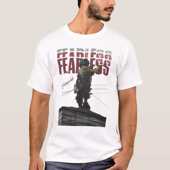 Camiseta Design anime anime sem medo (Frente)