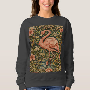Camiseta design art nouveau de flamingo rosa vintage