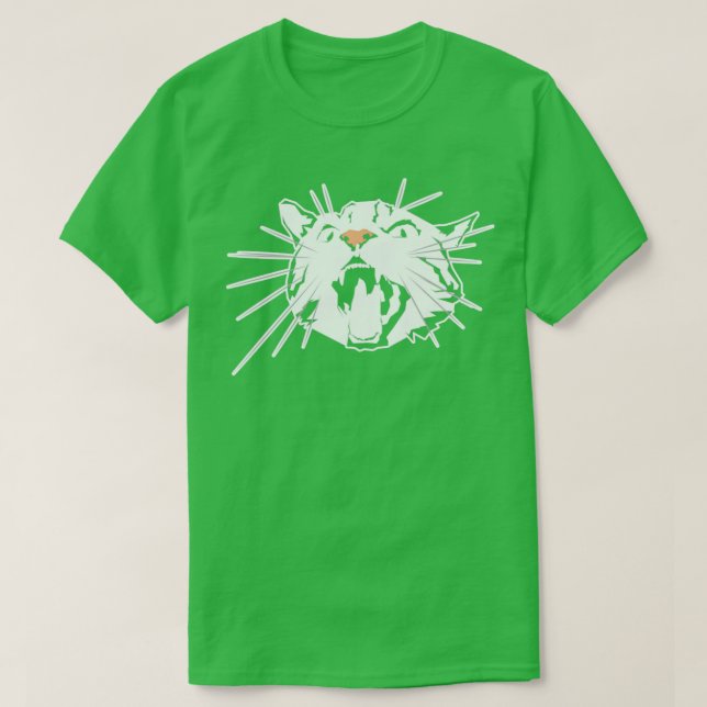 Camiseta Design artístico de gato irado para amantes de gat (Frente do Design)