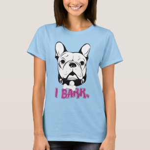 Camiseta Design artístico do "latido" do buldogue francês
