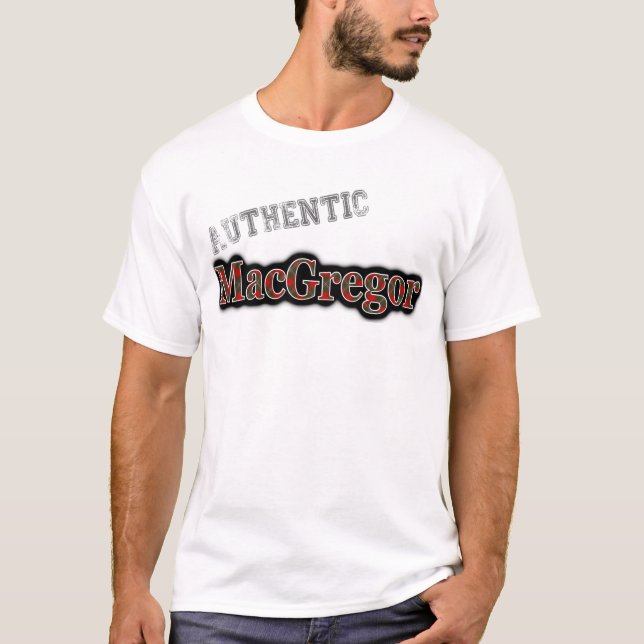 Camiseta Design autêntico do nome do Tartan de MacGregor do (Frente)