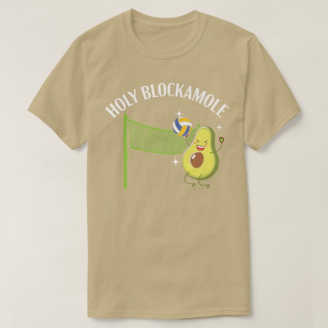 Camiseta Design Avocado Volleyba de Santa Blockamole (Frente do Design)
