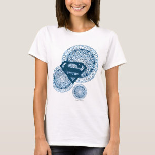 Camiseta Design azul do círculo de Supergirl