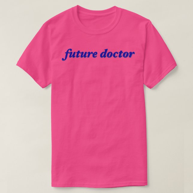 Camiseta design azul do futuro médico (Frente do Design)