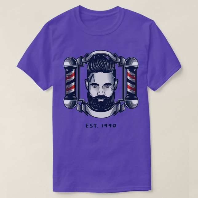 Camiseta Design Barber Est1990 (Frente do Design)