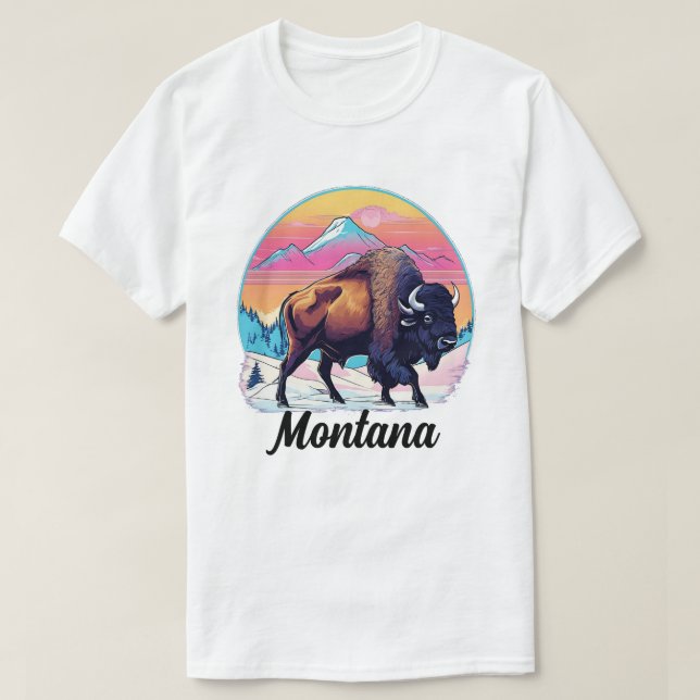 Camiseta Design Bison Retro 70s (Frente do Design)