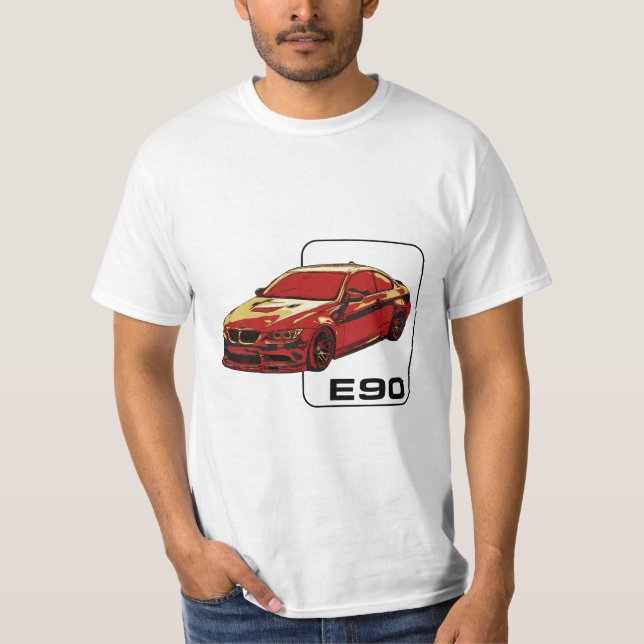 Camiseta Design BMW E90 M3 - Vermelho (Frente)