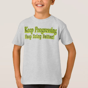 Camiseta Design Bonita Sobre "Continuar Prosseguindo". Comp