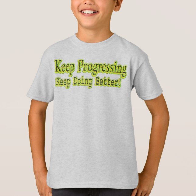 Camiseta Design Bonita Sobre "Continuar Prosseguindo". Comp (Frente)