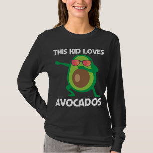 Camiseta Design Bonito Avocado Para Crianças Meninos Fruta 