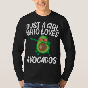 Camiseta Design Bonito Avocado Para Meninas Crianças Frutas