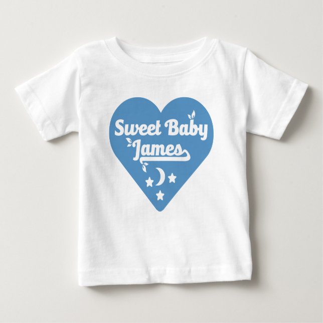 Camiseta Design bonito de James do bebê (Frente)
