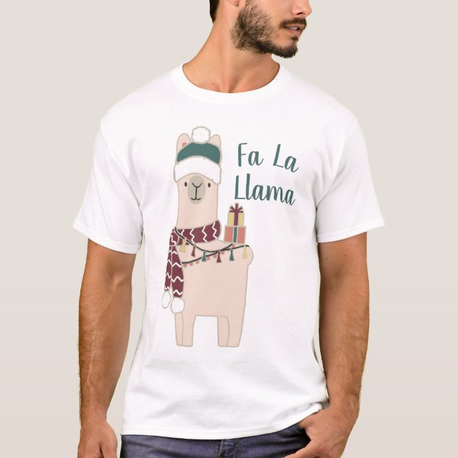 Camiseta Design bonito do lama do La do Fa do feriado (Frente)