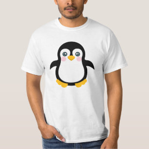Camiseta Design bonito do pinguim dos desenhos animados