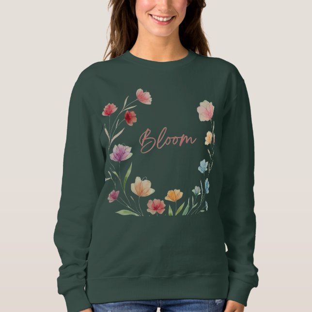 Camiseta Design Botânico Floral Soft Pastel Bloom (Frente)