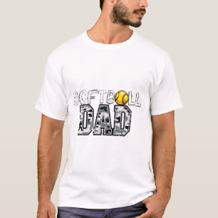 Camiseta Design Camuflado de Pai de Softball – Pai Orgulhos