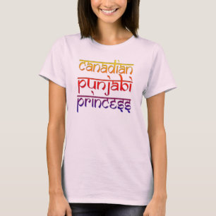 Camiseta design canadense punjabi princesa engraçada india