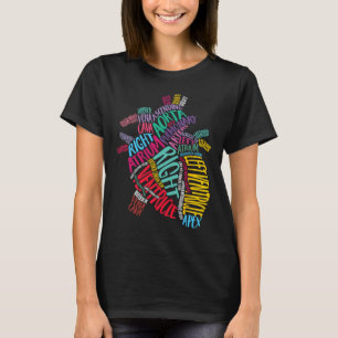 Camiseta Design Cardíaco Cardíaco Icu Cardiovascular Anatôm