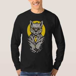 Camiseta Design Cat Mafia Boss Vintage Essential