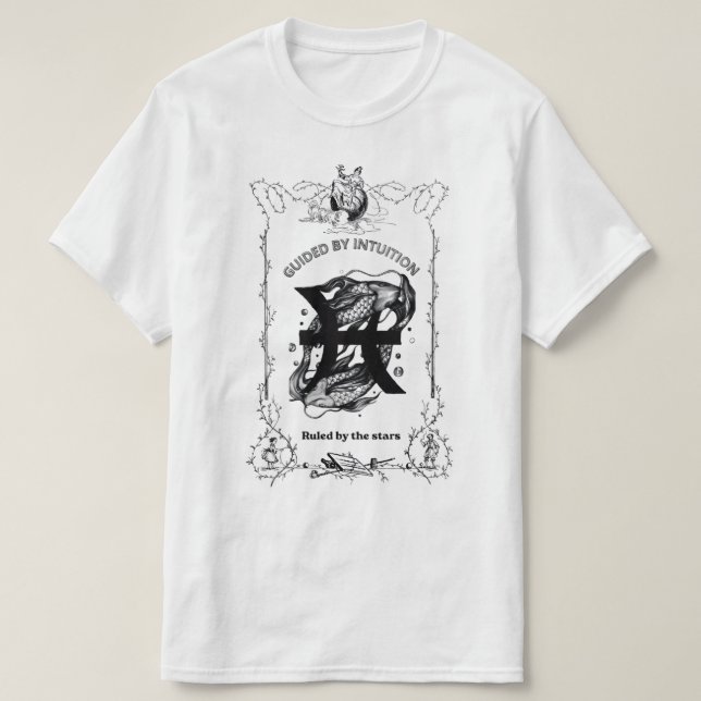 Camiseta Design Celestial Intuição de Peixes (Frente do Design)