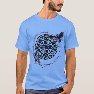 Camiseta Design Celta com Wreath & Ravens