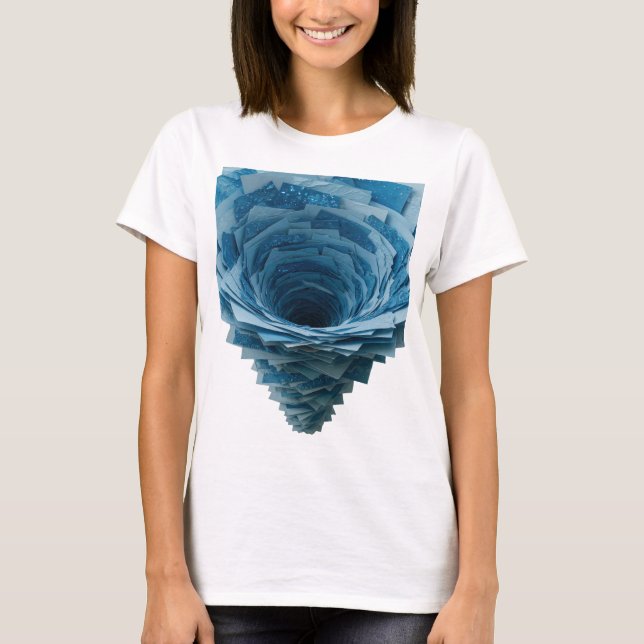 Camiseta Design Chic Prata TORNADO AZUL (Frente)