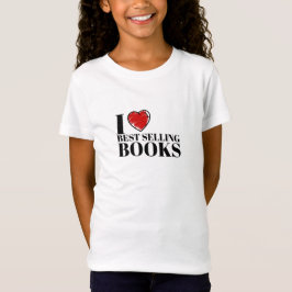 Camiseta Design Clássico de Leitor "Eu Amo Livros Mais Vend
