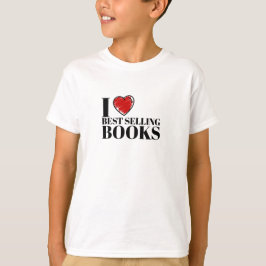 Camiseta Design Clássico de Leitor "Eu Amo Mais Livros Best