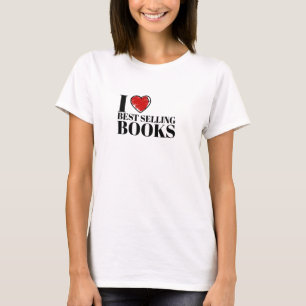 Camiseta Design Clássico de Leitor "Eu Amo Mais Livros Best
