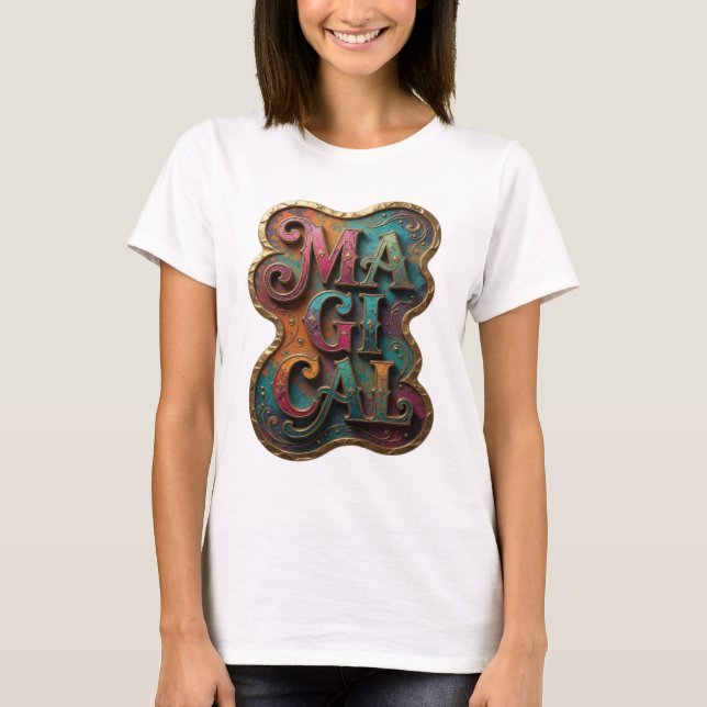 Camiseta Design Clássico em Ouro MAGICAL Statement (Frente)