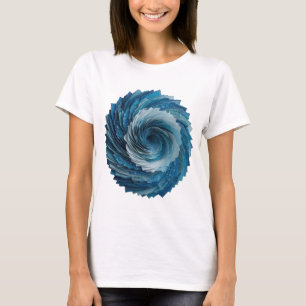 Camiseta Design Clássico Prata Rosa Azul Citação