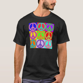 Camiseta Design colorido do sinal de paz