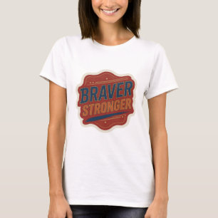 Camiseta Design Crisp Blue BRAVER STRONGER Statement