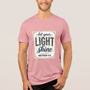 Camiseta Design Cristiano Deixe Sua Luz Brilhar Mateus 5_16