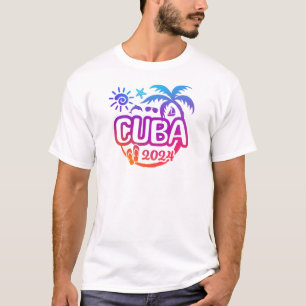 Camiseta design Cuba 2024 - Excelente para uma Férias em Cu