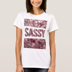 Camiseta Design Customizado Rosa Crocante SASSY