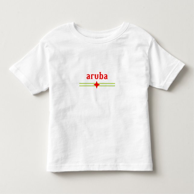 Camiseta Design da Aruba das crianças com elementos da (Frente)