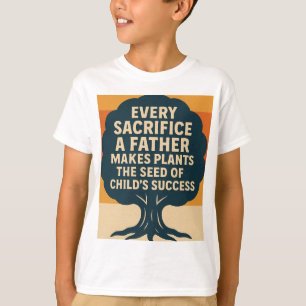 Camiseta Design da árvore retrô do dia do pai motivacionalC