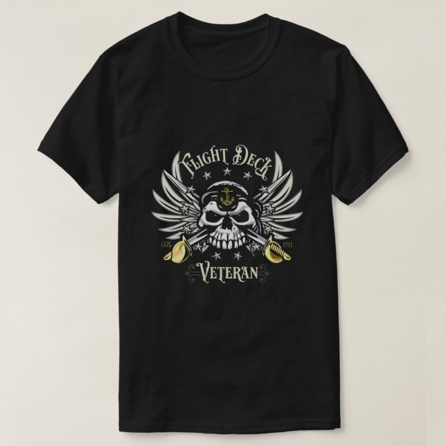 Camiseta Design da Aviação Naval de Vétero de Voo (Frente do Design)