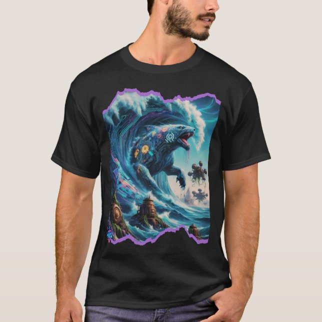 Camiseta Design da Besta dos Netunos H2O Místicos (Frente)