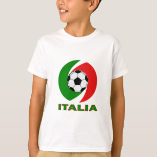 Camiseta Design da bola da bandeira de Italia Italia