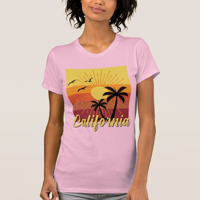 Camiseta Design da Califórnia - Ajustado fino Canvas de Bel (Frente)
