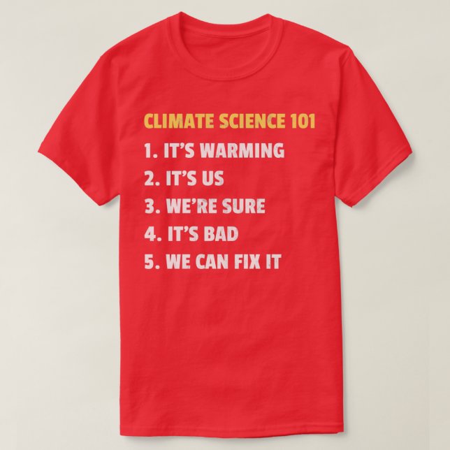 Camiseta Design da Climate Science 101 (Frente do Design)