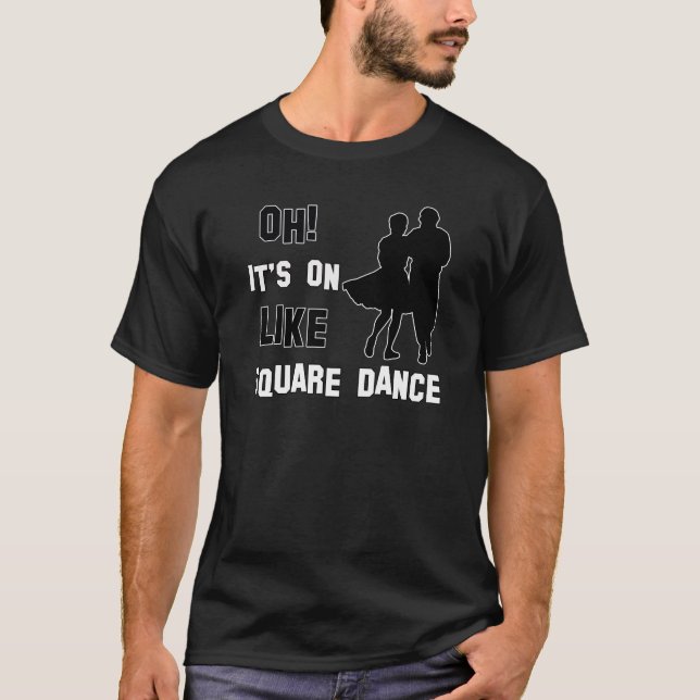 Camiseta design da dança quadrada (Frente)